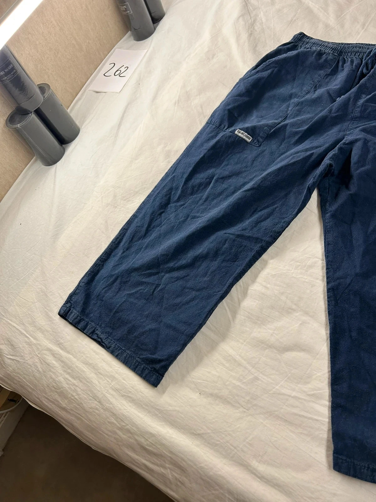Vintage navy blue amaro jeans cropped pants size L – photo 5